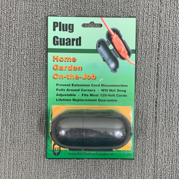 Tabsco Plug Guard Black Plastic Cable Management Home Garden On-the-Job New - Picture 2 of 8